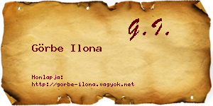 Görbe Ilona névjegykártya