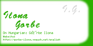 ilona gorbe business card